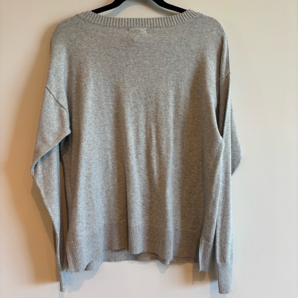 GAP Factory Gray New York Cotton Knit Sweater Large Preppy Coastal - Picture 5 of 6